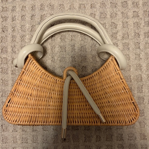 CULT GAIA Rhea Knotted Rattan Shoulder Bag - Picture 6 of 16